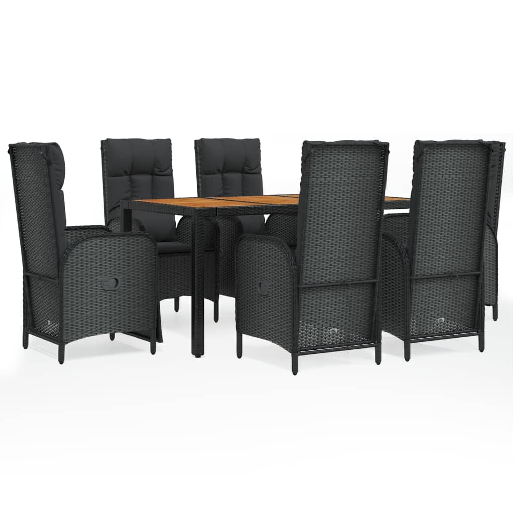 8720845820169_a_en_hd_1 vidaXL 7 Piece Garden Dining Set with Cushions Black Poly Rattan - Image 2