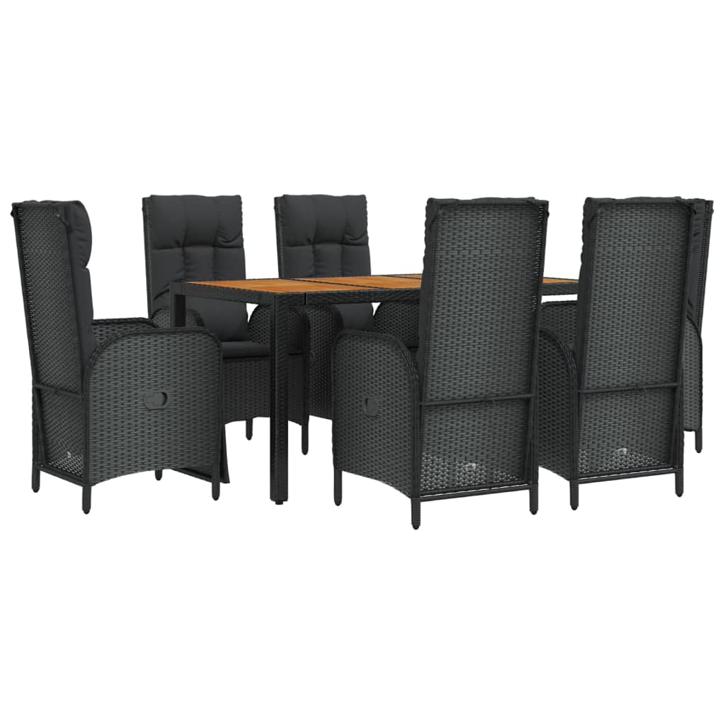 8720845820169_g_en_hd_1 vidaXL 7 Piece Garden Dining Set with Cushions Black Poly Rattan - Image 3