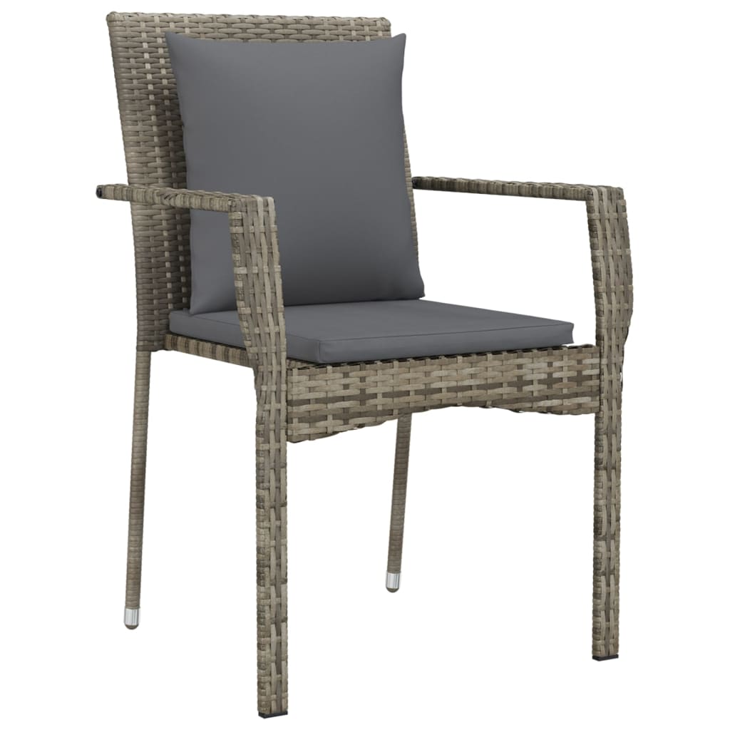 8720845820398_g_en_hd_3 vidaXL 5 Piece Garden Dining Set with Cushions Black and Grey Poly Rattan - Image 5