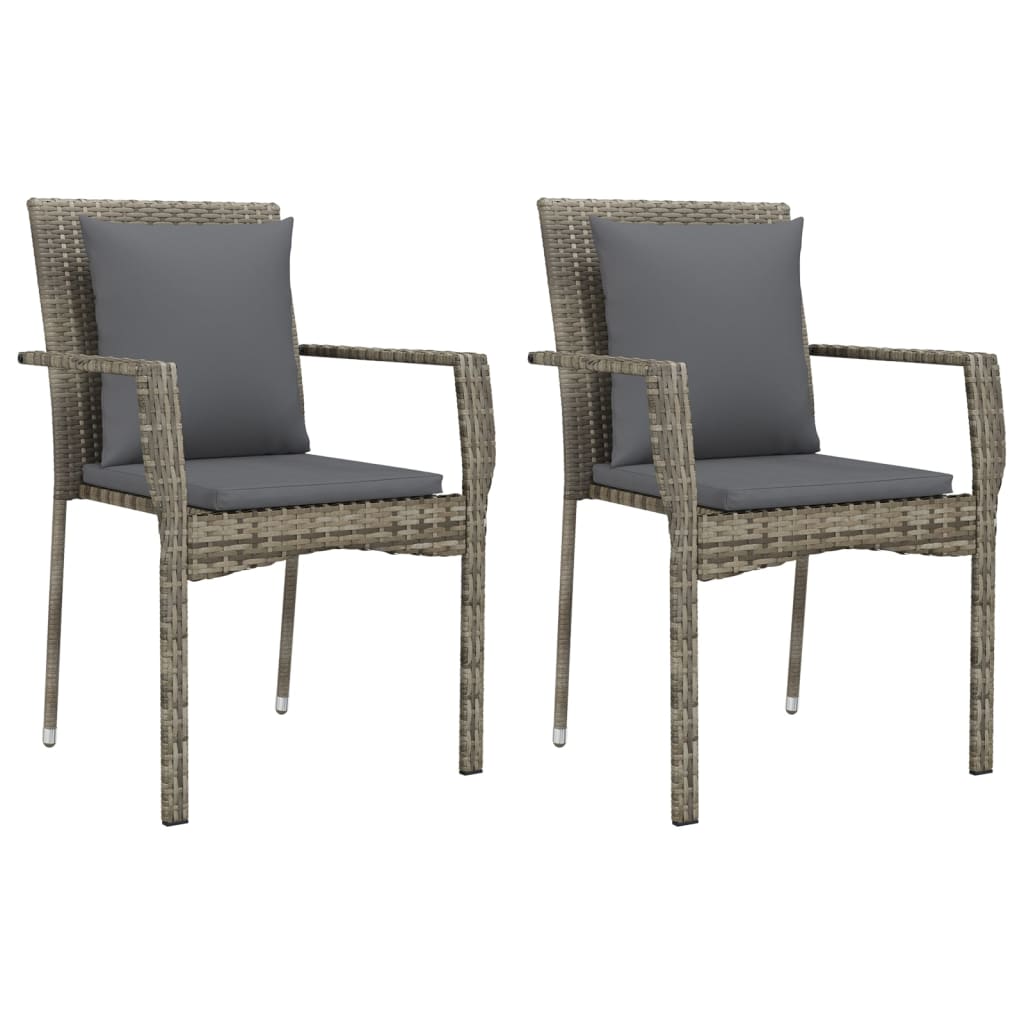 8720845820480_g_en_hd_2 vidaXL 3 Piece Garden Dining Set with Cushions Black and Grey Poly Rattan - Image 4