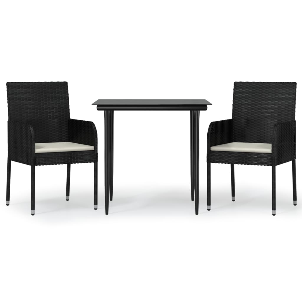 8720845820787_a_en_hd_1 vidaXL 3 Piece Garden Dining Set with Cushions Black Poly Rattan - Image 2