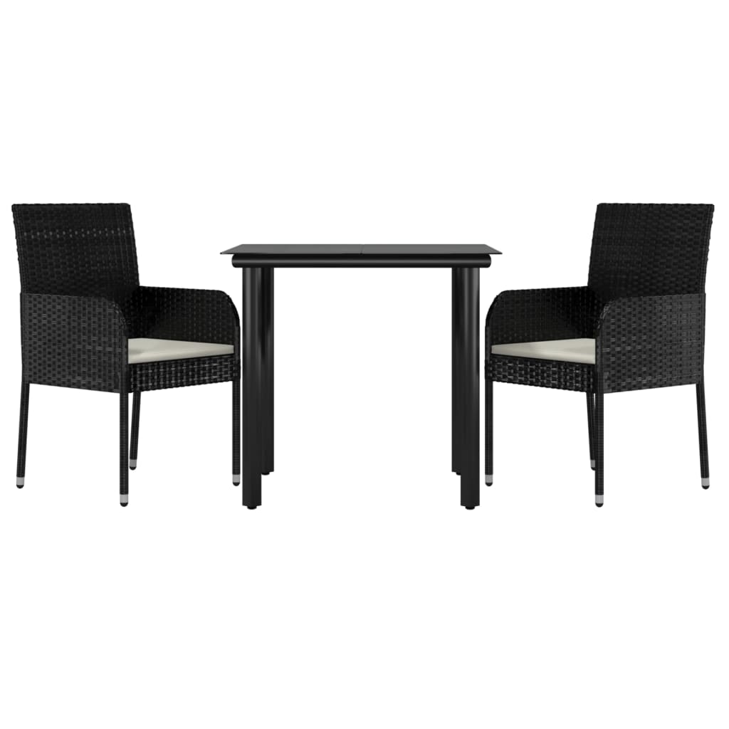 8720845820909_g_en_hd_1 vidaXL 3 Piece Garden Dining Set with Cushions Black Poly Rattan - Image 3