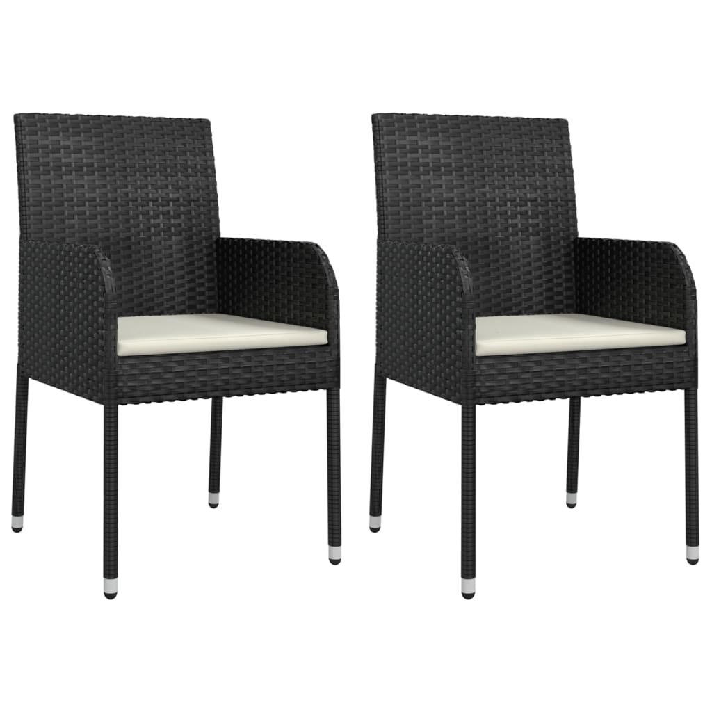 8720845820909_g_en_hd_2 vidaXL 3 Piece Garden Dining Set with Cushions Black Poly Rattan - Image 4