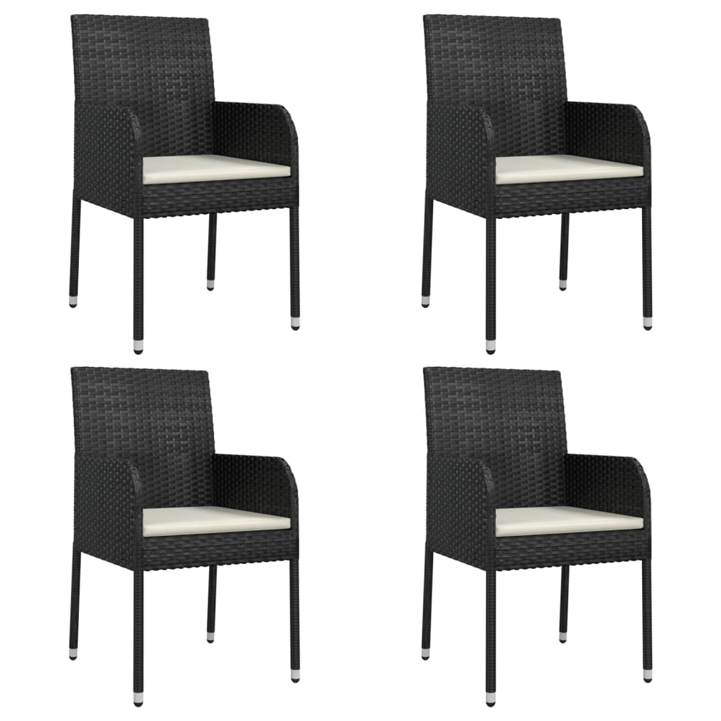 8720845820916_g_en_hd_2 vidaXL 5 Piece Garden Dining Set with Cushions Black Poly Rattan - Image 4
