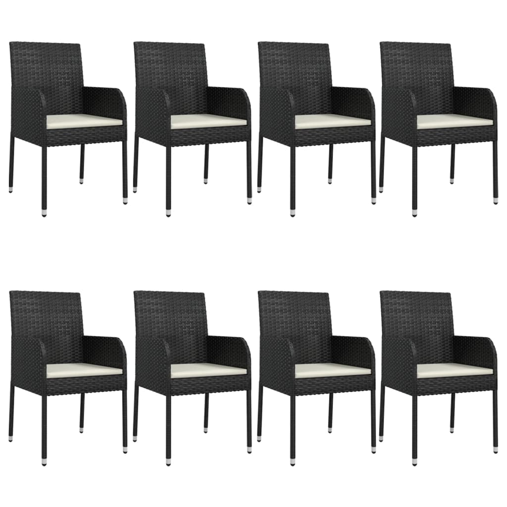 8720845820930_g_en_hd_2 vidaXL 9 Piece Garden Dining Set with Cushions Black Poly Rattan - Image 4