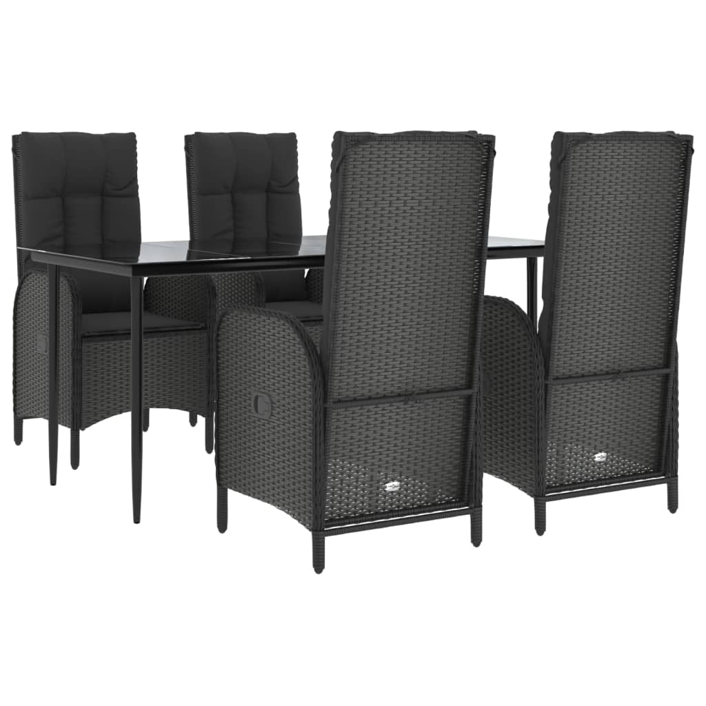 8720845821067_g_en_hd_1 vidaXL 5 Piece Garden Dining Set with Cushions Black Poly Rattan - Image 3