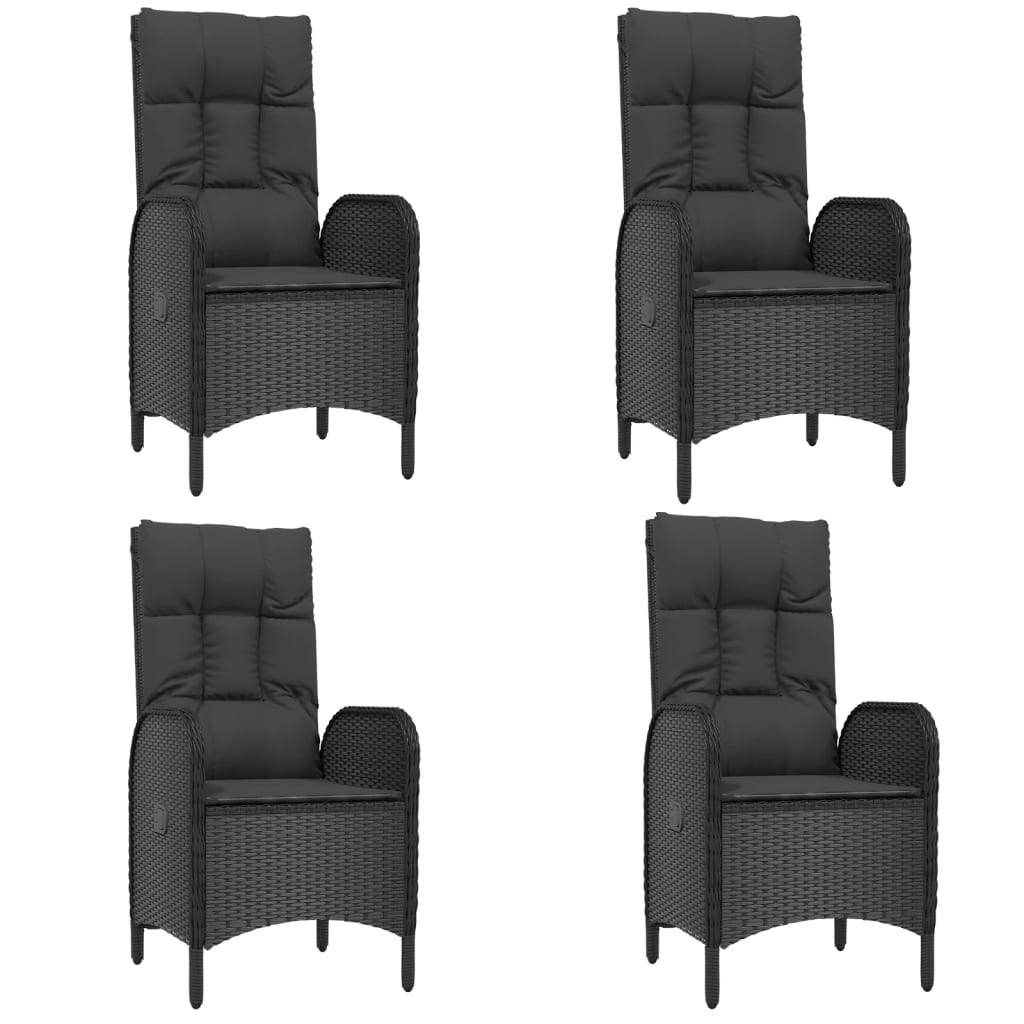 8720845821067_g_en_hd_2 vidaXL 5 Piece Garden Dining Set with Cushions Black Poly Rattan - Image 4