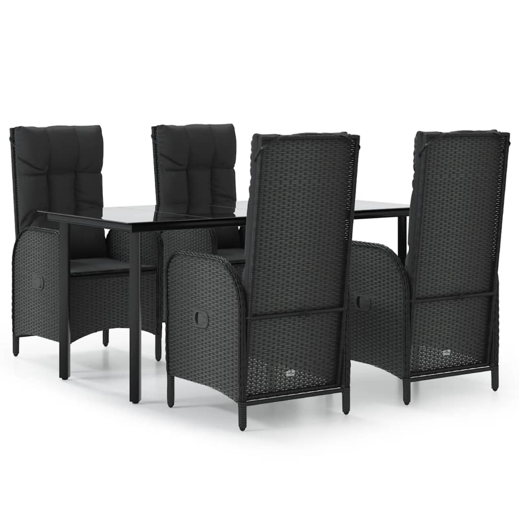 8720845821265_a_en_hd_1 vidaXL 5 Piece Garden Dining Set with Cushions Black Poly Rattan - Image 2