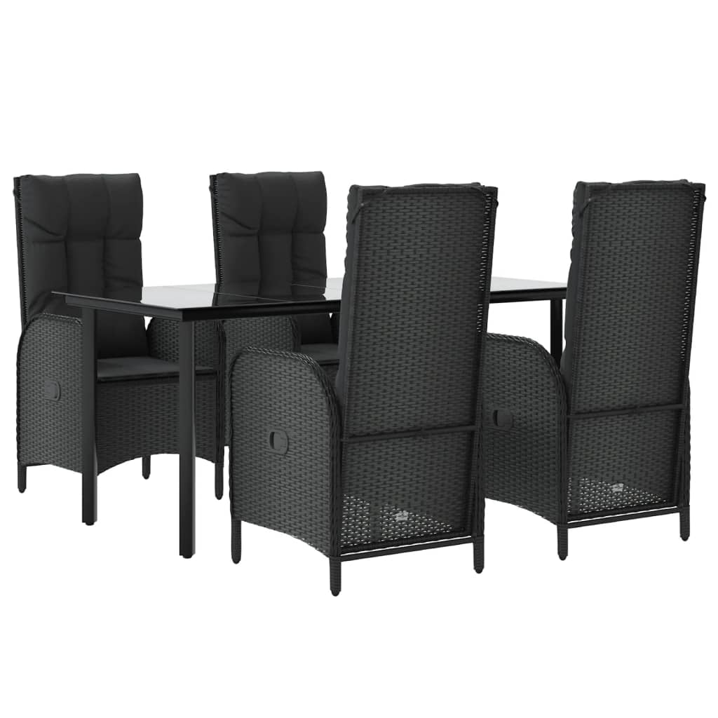 8720845821265_g_en_hd_1 vidaXL 5 Piece Garden Dining Set with Cushions Black Poly Rattan - Image 3
