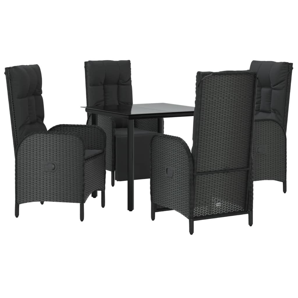 8720845821302_g_en_hd_1 vidaXL 5 Piece Garden Dining Set with Cushions Black Poly Rattan - Image 3