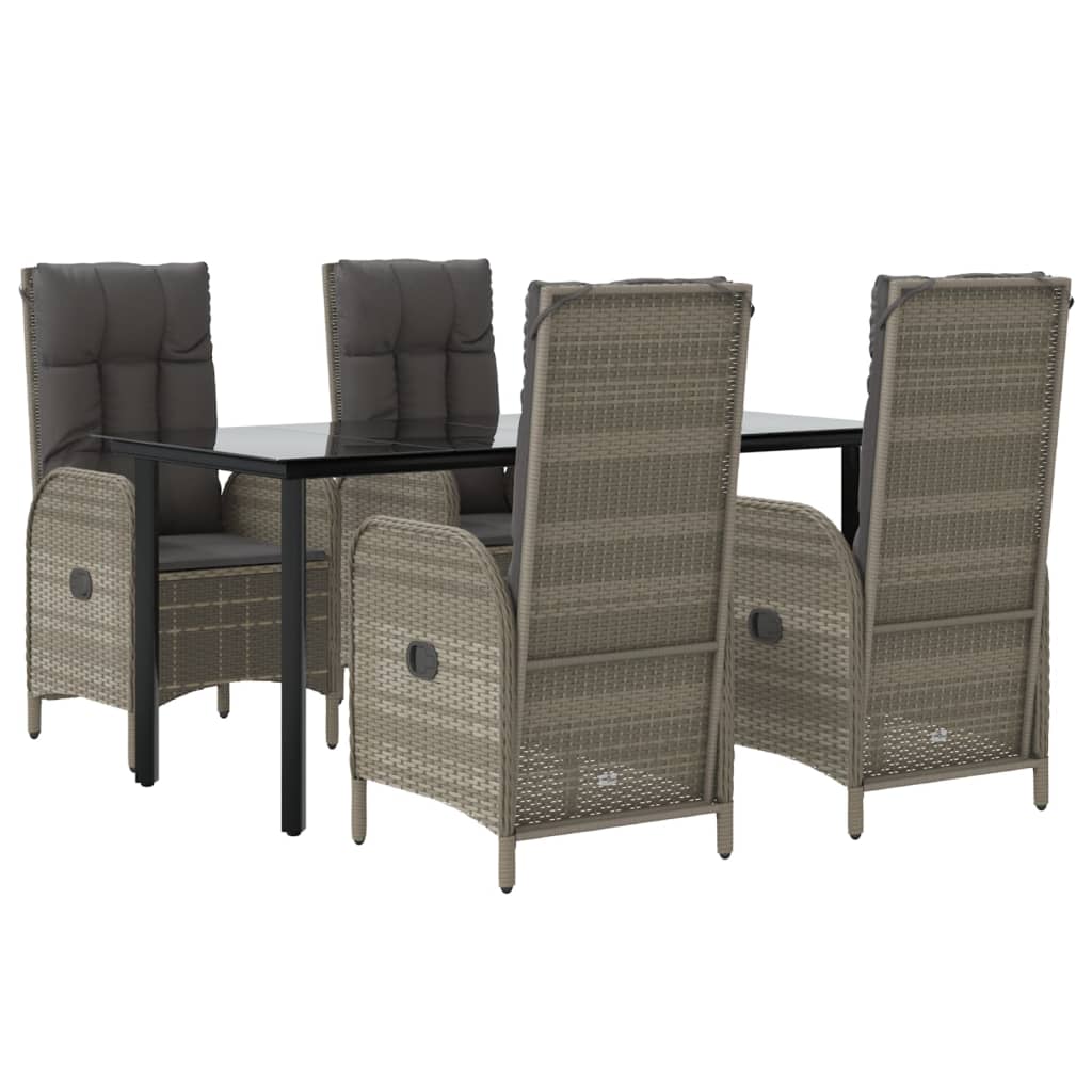 8720845821364_g_en_hd_1 vidaXL 5 Piece Garden Dining Set with Cushions Black and Grey Poly Rattan - Image 3
