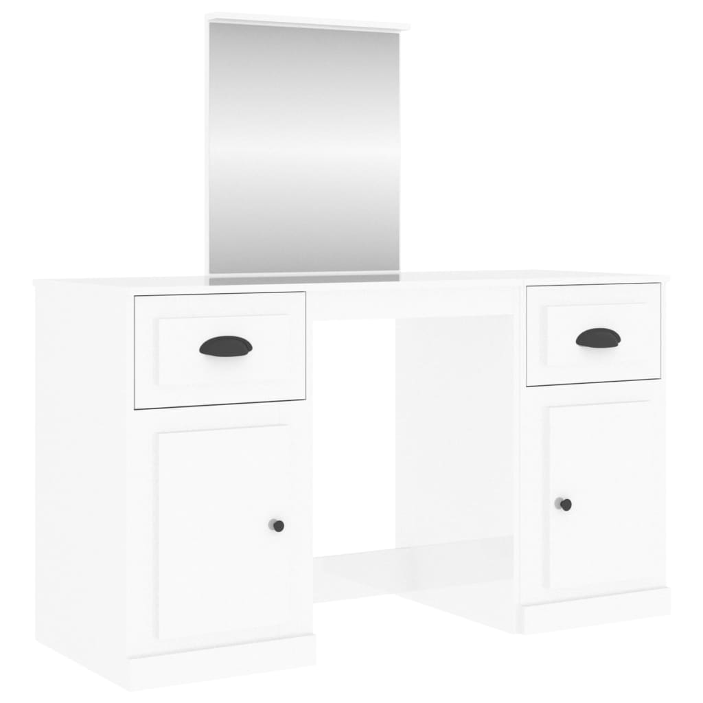 8720845822668_a_en_hd_1 vidaXL Dressing Table with Mirror High Gloss White 130x50x132.5 cm - Image 2