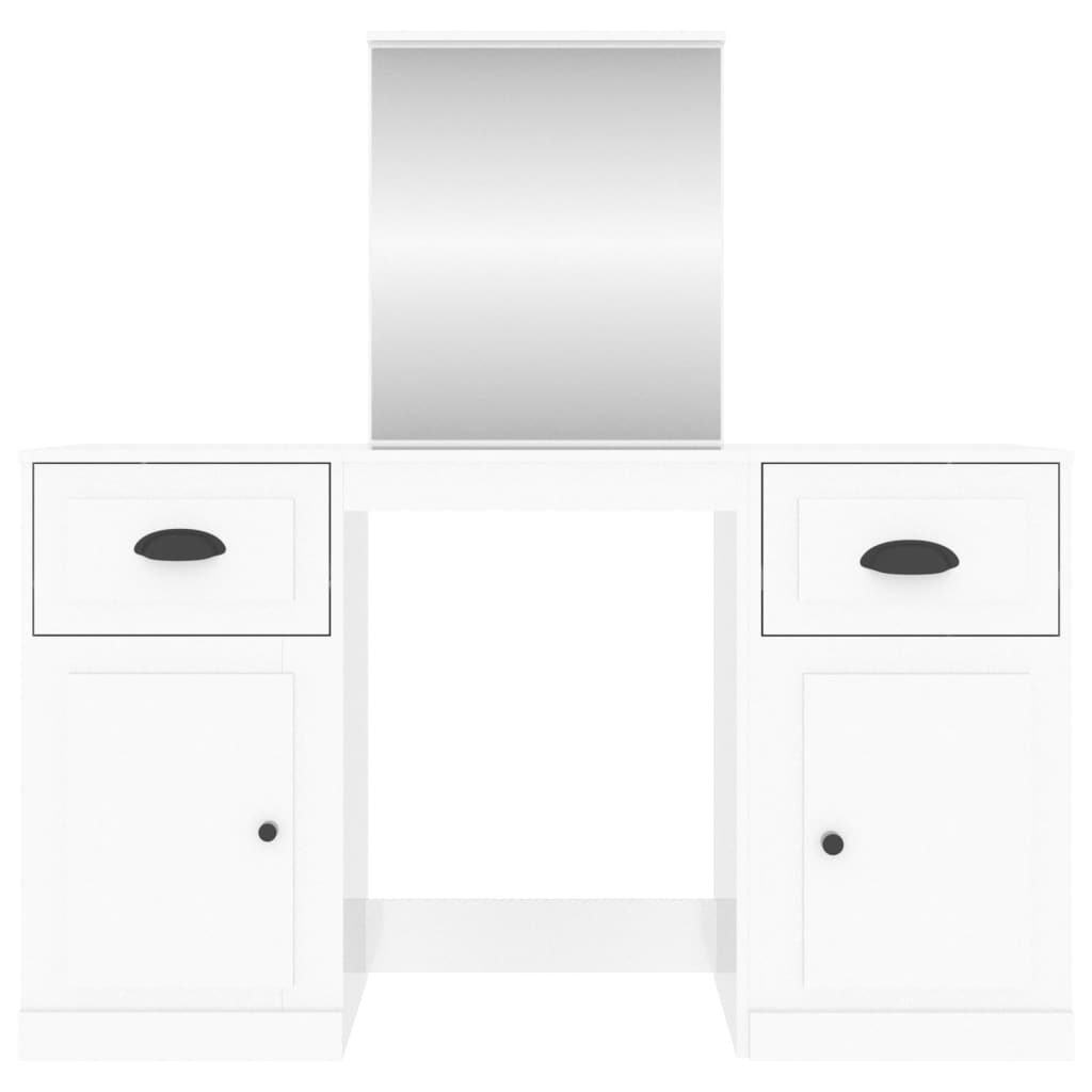 8720845822668_g_en_hd_4 vidaXL Dressing Table with Mirror High Gloss White 130x50x132.5 cm - Image 7