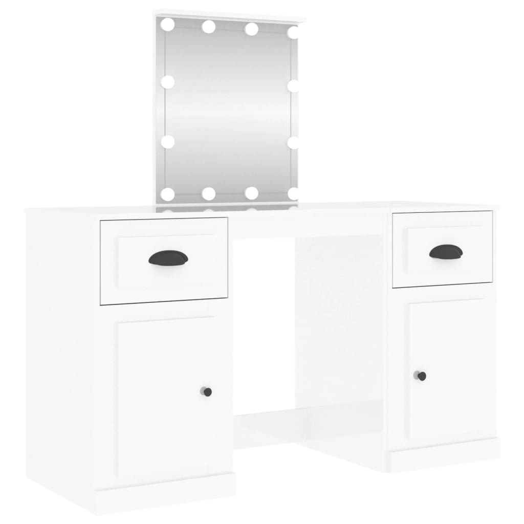8720845822743_a_en_hd_1 vidaXL Dressing Table with LED High Gloss White 130x50x132.5 cm - Image 2
