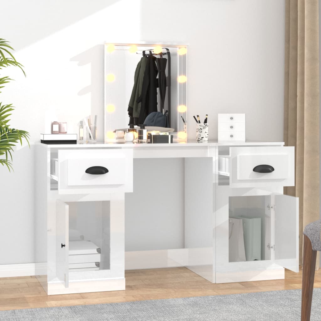 8720845822743_g_en_hd_1 vidaXL Dressing Table with LED High Gloss White 130x50x132.5 cm - Image 4