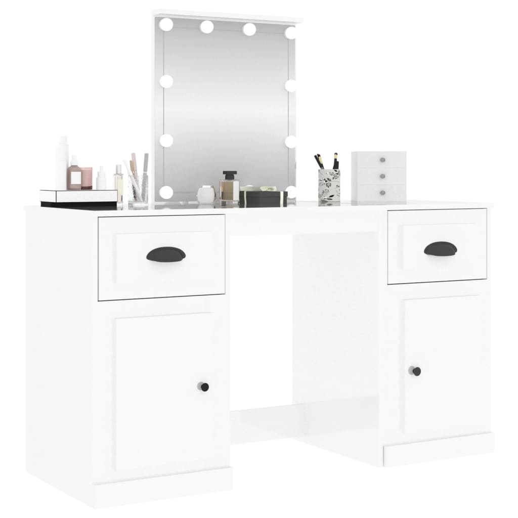 8720845822743_g_en_hd_2 vidaXL Dressing Table with LED High Gloss White 130x50x132.5 cm - Image 5