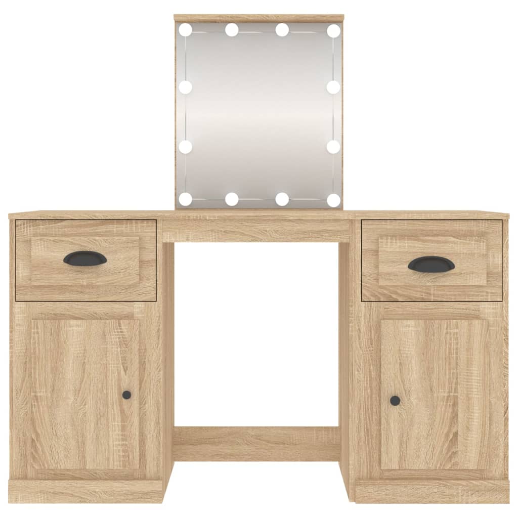 8720845822750_g_en_hd_4 vidaXL Dressing Table with LED Sonoma Oak 130x50x132.5 cm - Image 7