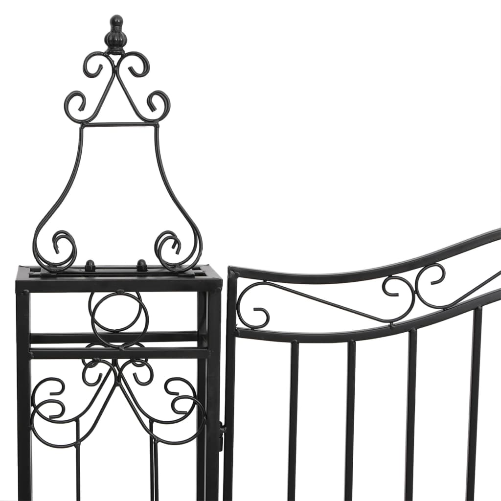 8720845823771_g_en_hd_2 vidaXL Garden Gate Black 121x8x100 cm Wrought Iron - Image 4