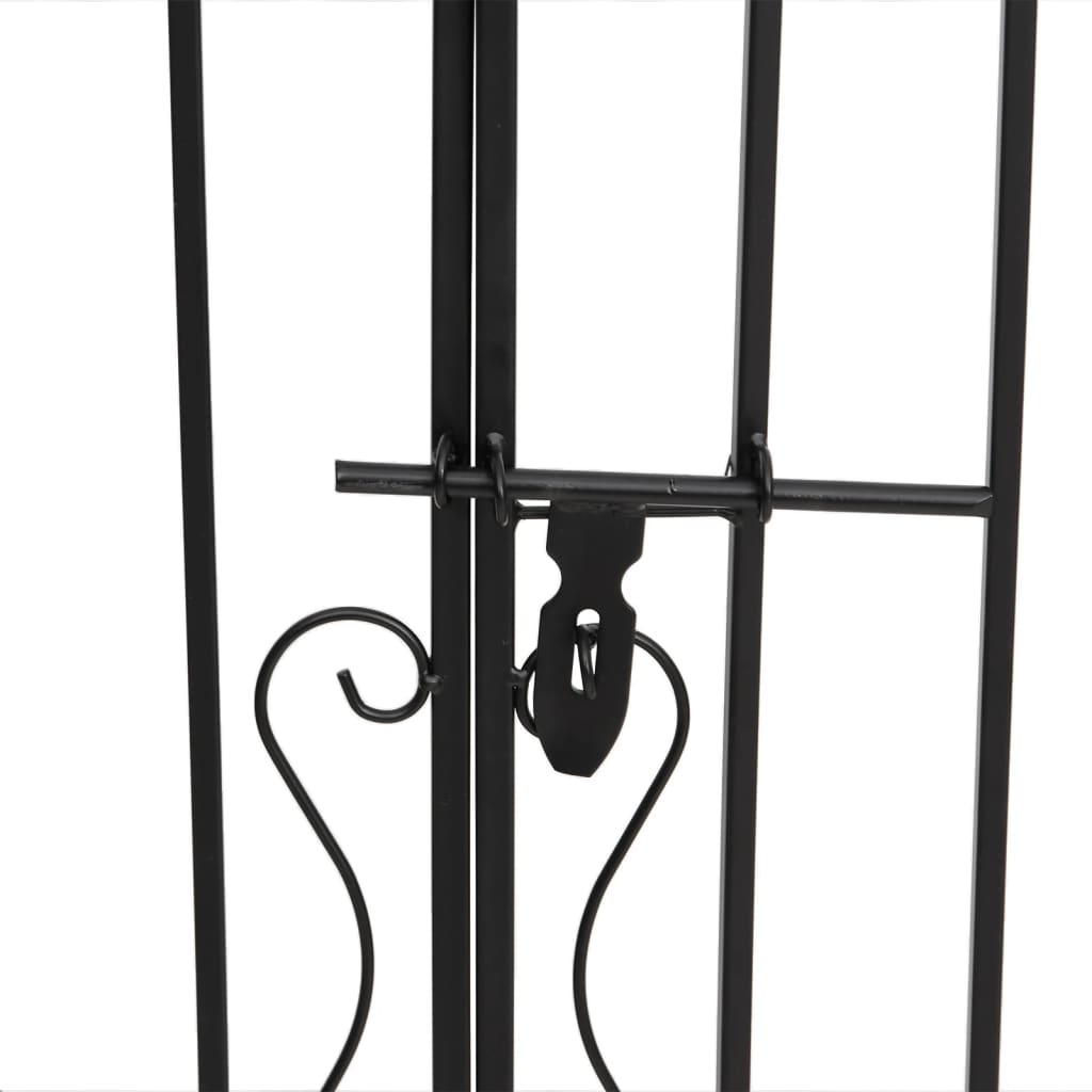 8720845823771_g_en_hd_3 vidaXL Garden Gate Black 121x8x100 cm Wrought Iron - Image 5