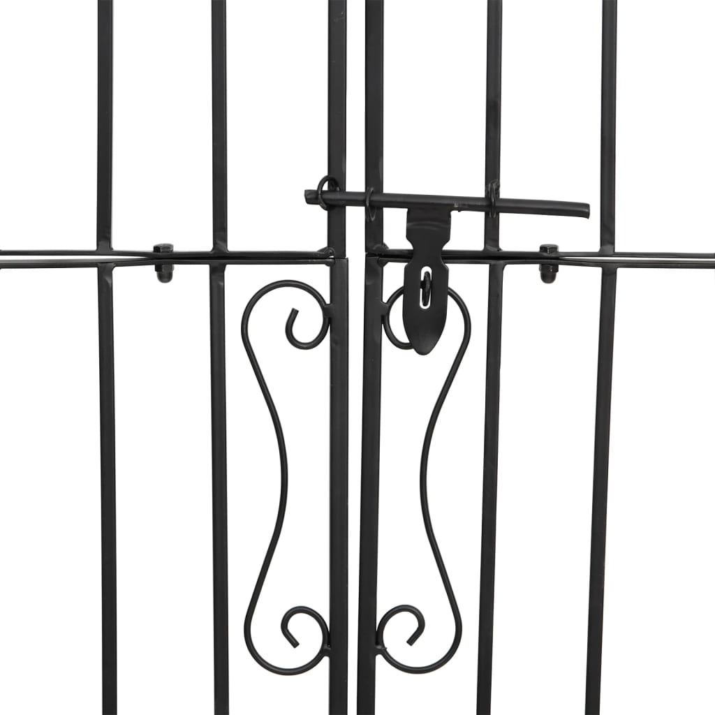 8720845823801_g_en_hd_3 vidaXL Garden Gate Black 121x8x180 cm Wrought Iron - Image 5