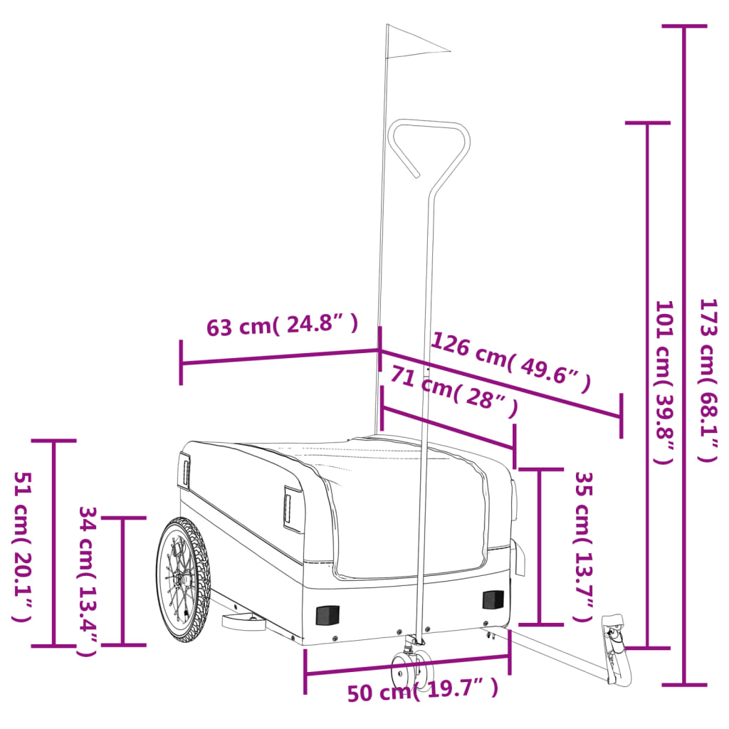 8720845826062_g_en_hd_11 vidaXL Bike Trailer Black and Grey 45 kg Iron - Image 13