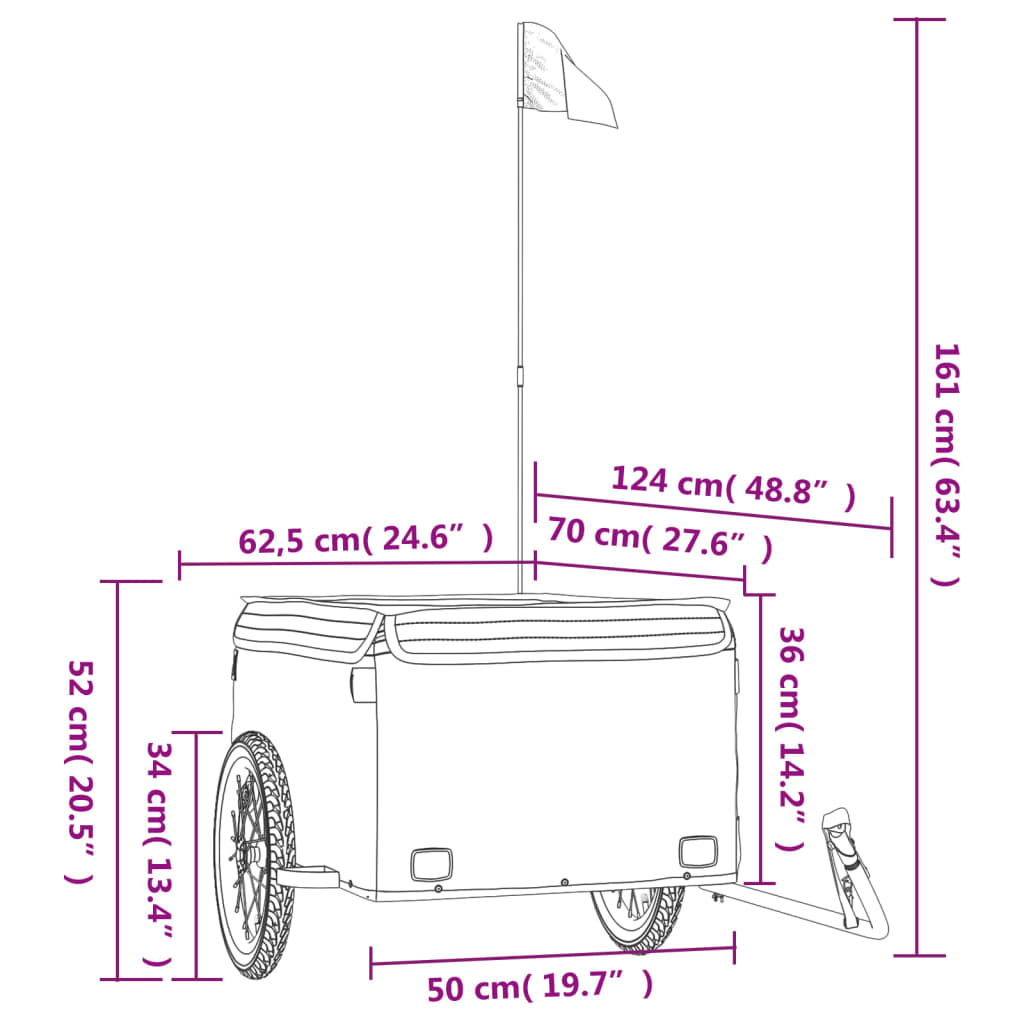 8720845826284_g_en_hd_11 vidaXL Bike Trailer Black and Yellow 45 kg Iron - Image 13