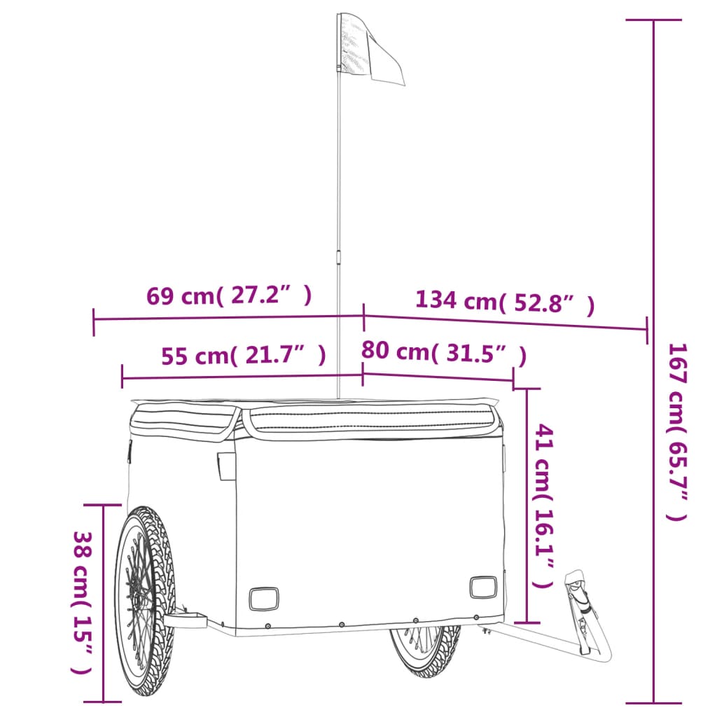 8720845826345_g_en_hd_11 vidaXL Bike Trailer Black and Grey 45 kg Iron - Image 13