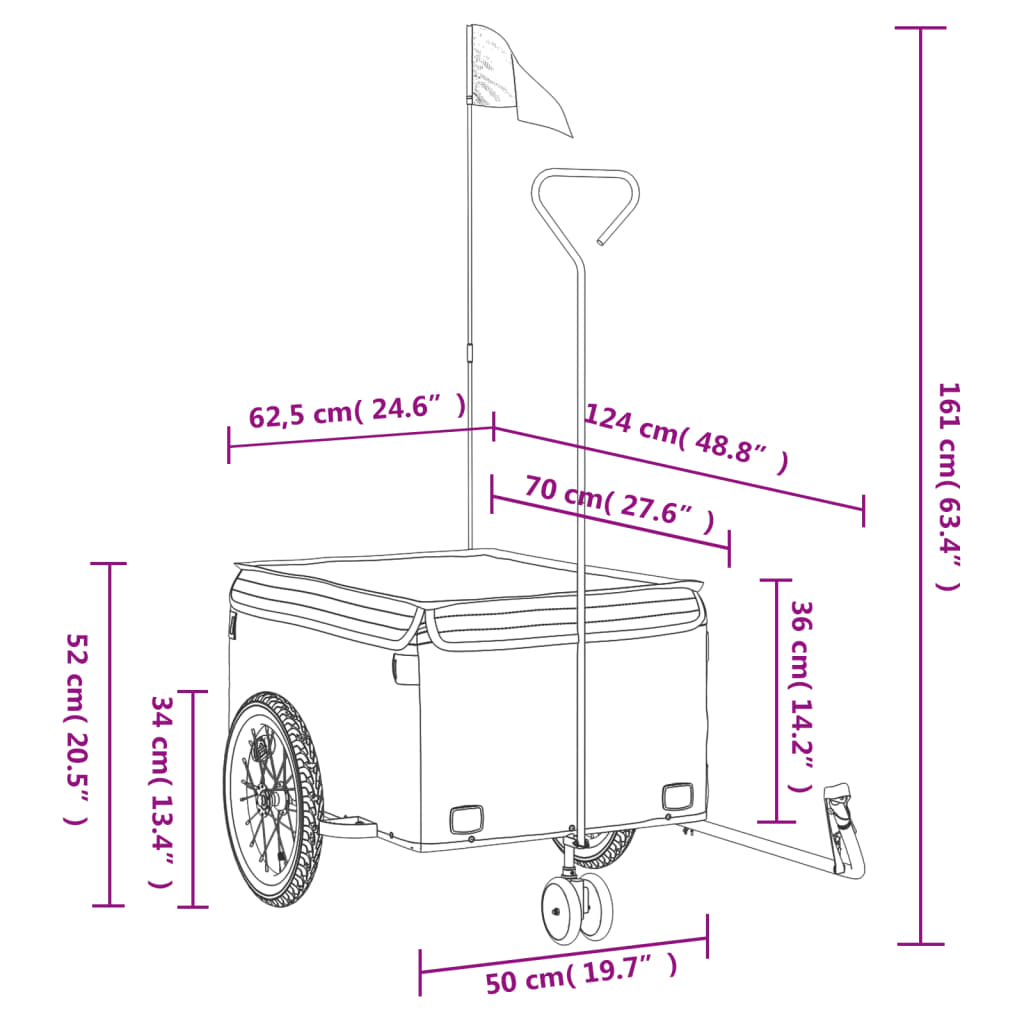 8720845826482_g_en_hd_10 vidaXL Bike Trailer Black and Grey 45 kg Iron - Image 12