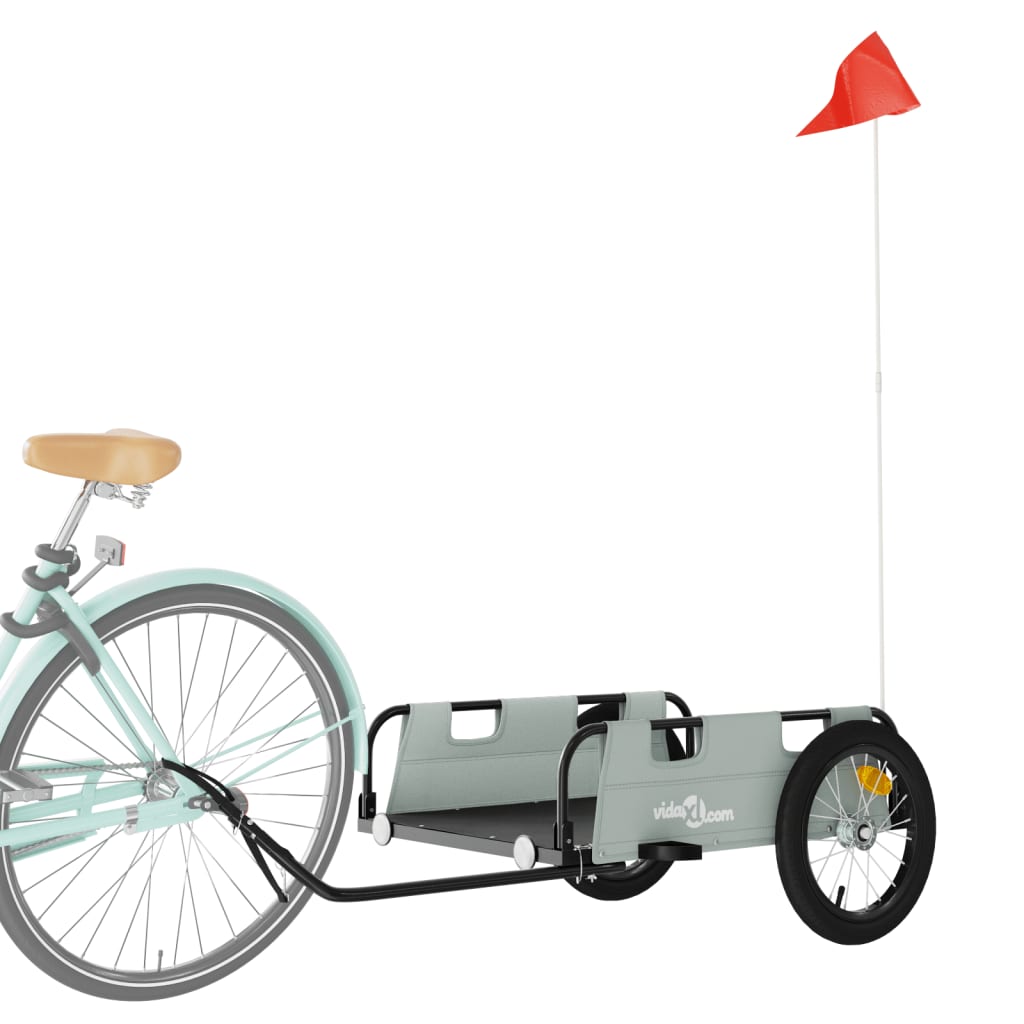 8720845827113_g_en_hd_1 vidaXL Bike Trailer Grey Oxford Fabric and Iron - Image 3