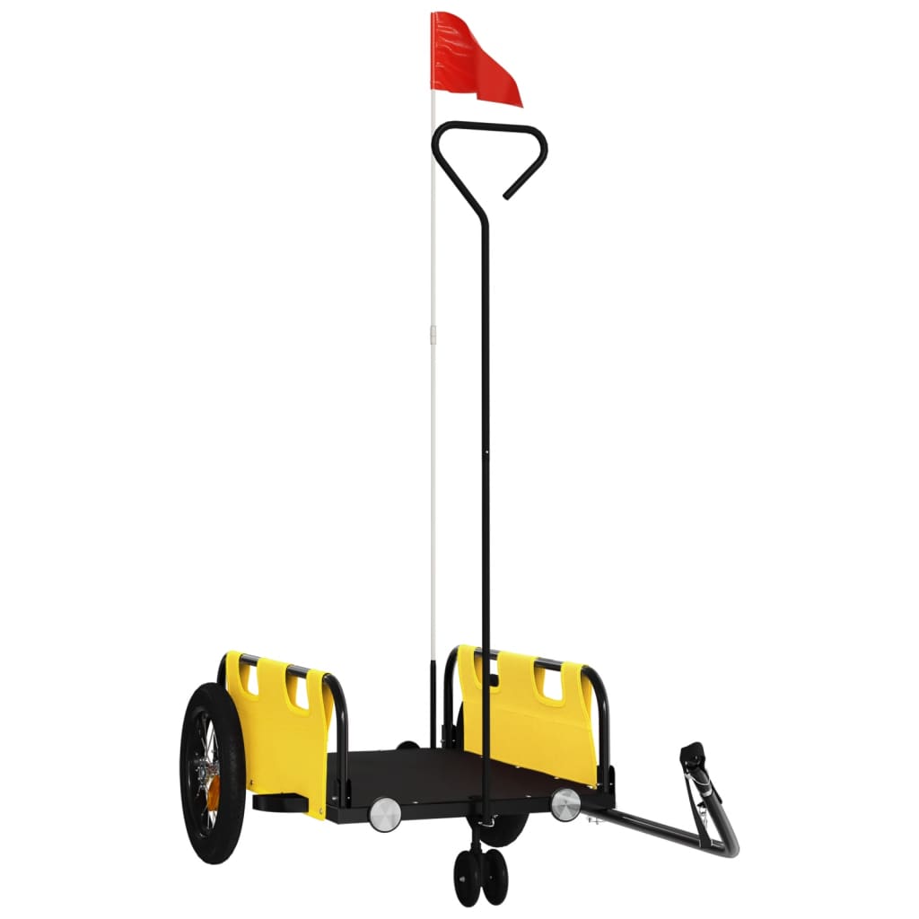 8720845827267_a_en_hd_1 vidaXL Bike Trailer Yellow Oxford Fabric and Iron - Image 2