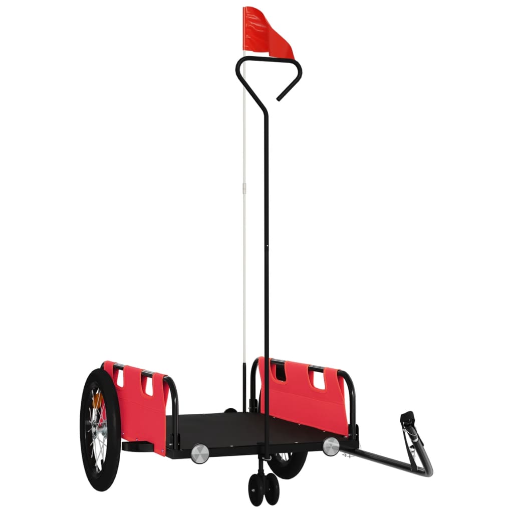 8720845827311_a_en_hd_1 vidaXL Bike Trailer Red Oxford Fabric and Iron - Image 2