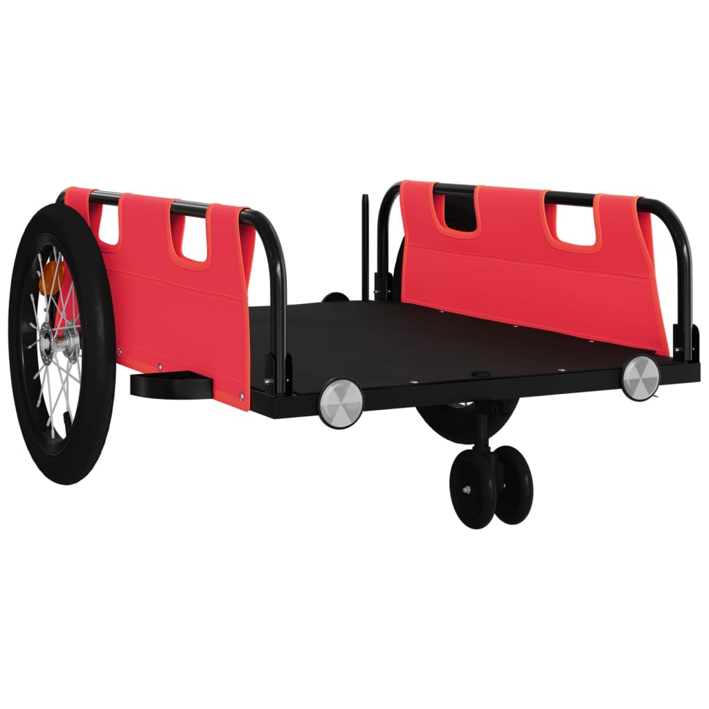 8720845827311_g_en_hd_2 vidaXL Bike Trailer Red Oxford Fabric and Iron - Image 4