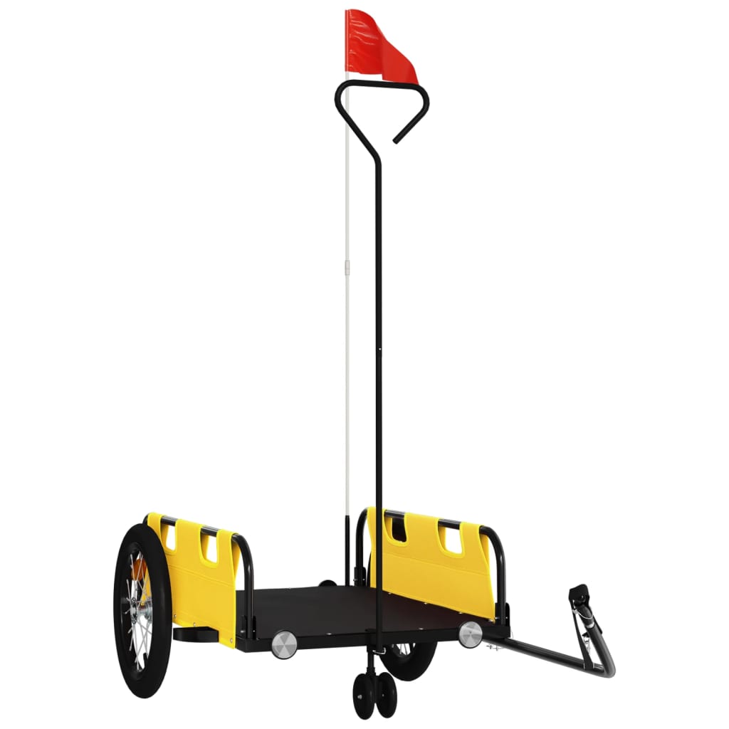 8720845827335_a_en_hd_1 vidaXL Bike Trailer Yellow Oxford Fabric and Iron - Image 2