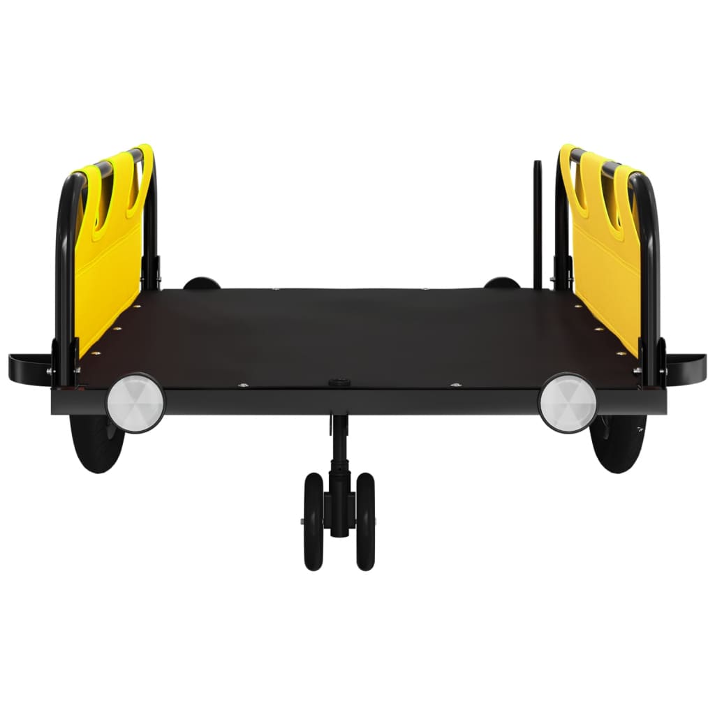 8720845827335_g_en_hd_3 vidaXL Bike Trailer Yellow Oxford Fabric and Iron - Image 5