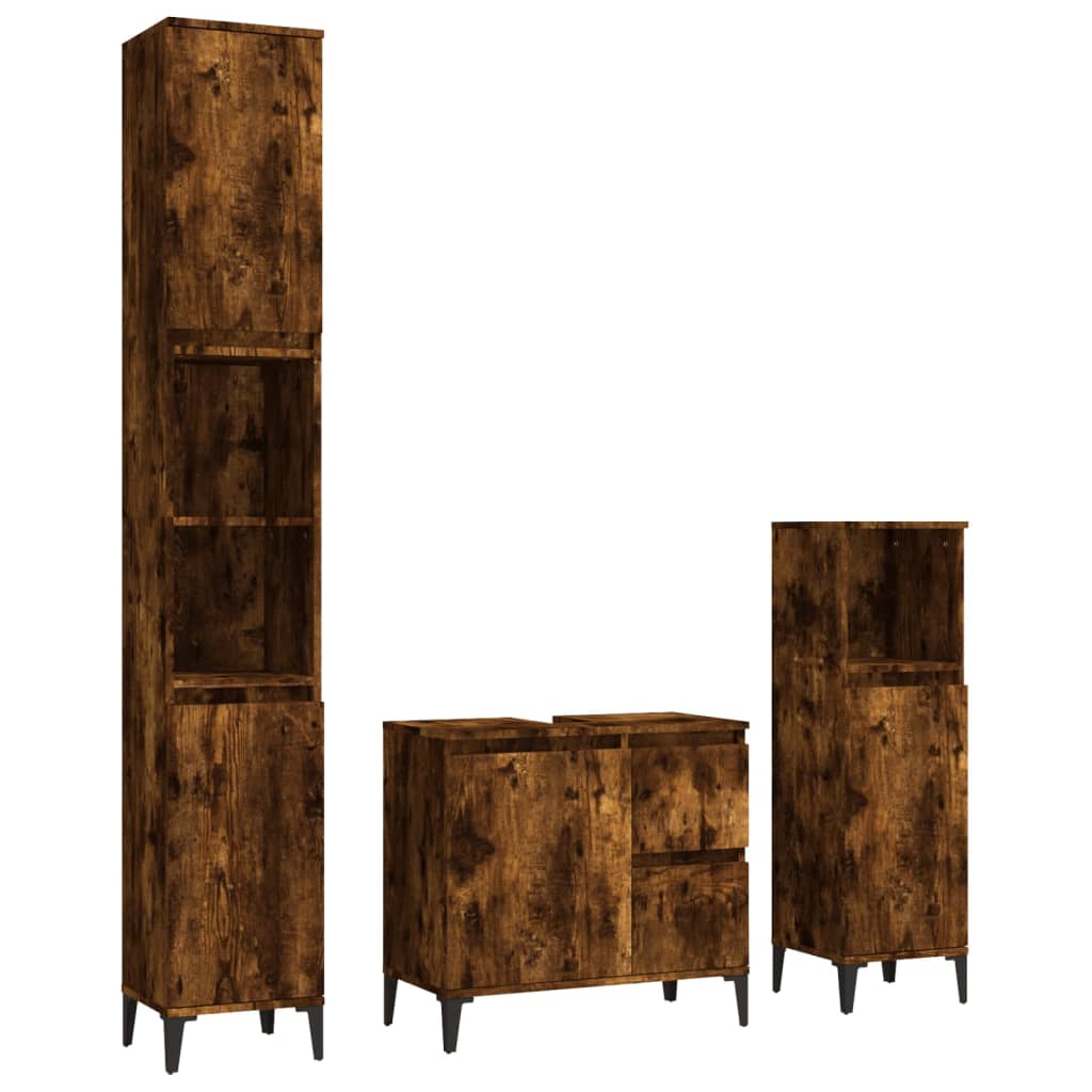 8720845829339_a_en_hd_1 vidaXL 3 Piece Bathroom Cabinet Set Smoked Oak Engineered Wood - Image 2