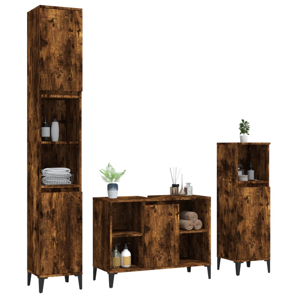 8720845830113_g_en_hd_2 vidaXL 3 Piece Bathroom Furniture Set Smoked Oak Engineered Wood - Image 4