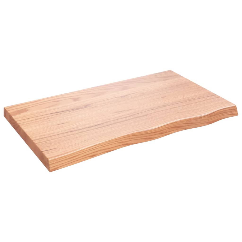 8720845833114_a_en_hd_1 vidaXL Bathroom Countertop Light Brown 100x60x6 cm Treated Solid Wood - Image 2