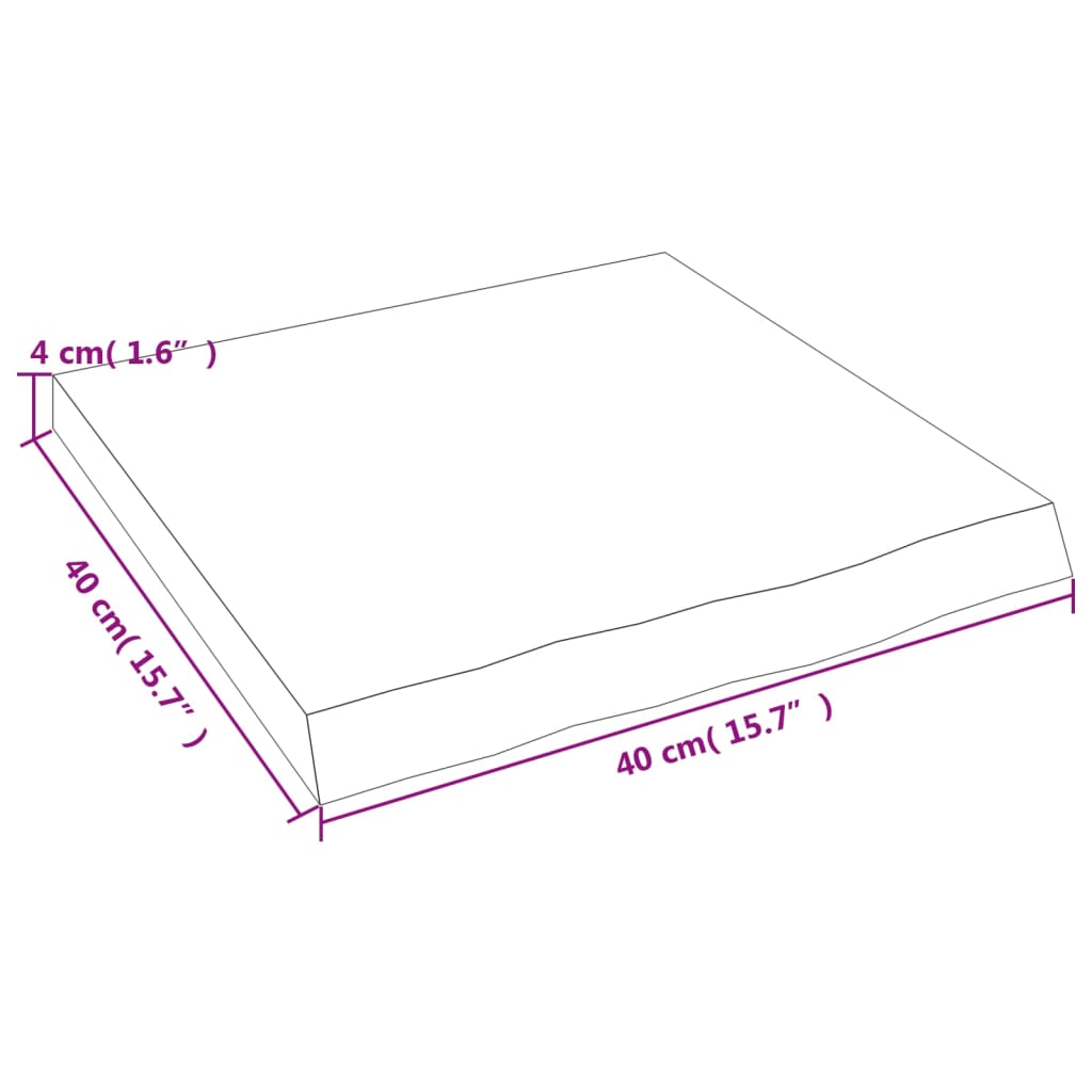8720845833640_g_en_hd_6 vidaXL Bathroom Countertop Dark Brown 40x40x4 cm Treated Solid Wood - Image 8