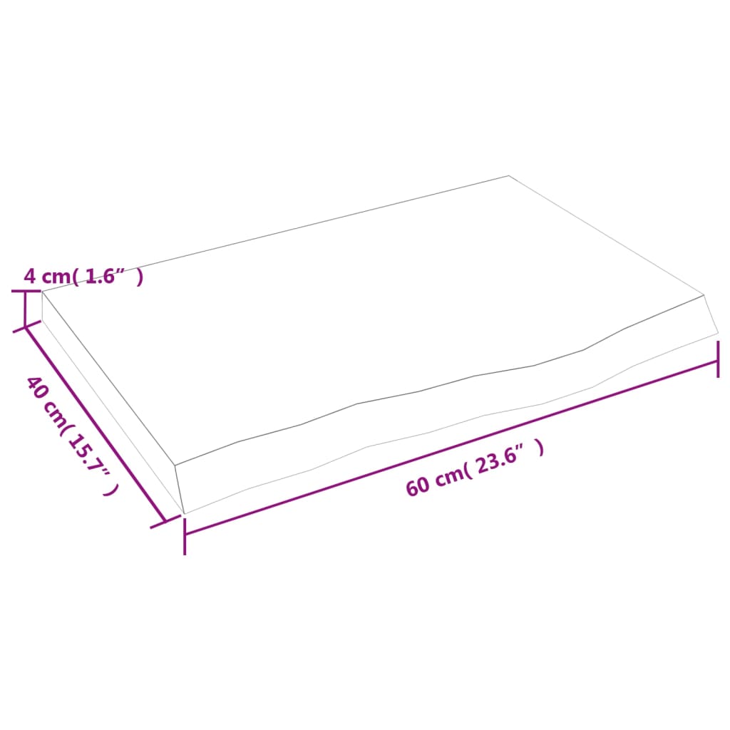 8720845833763_g_en_hd_6 vidaXL Bathroom Countertop Dark Brown 60x40x4 cm Treated Solid Wood - Image 8