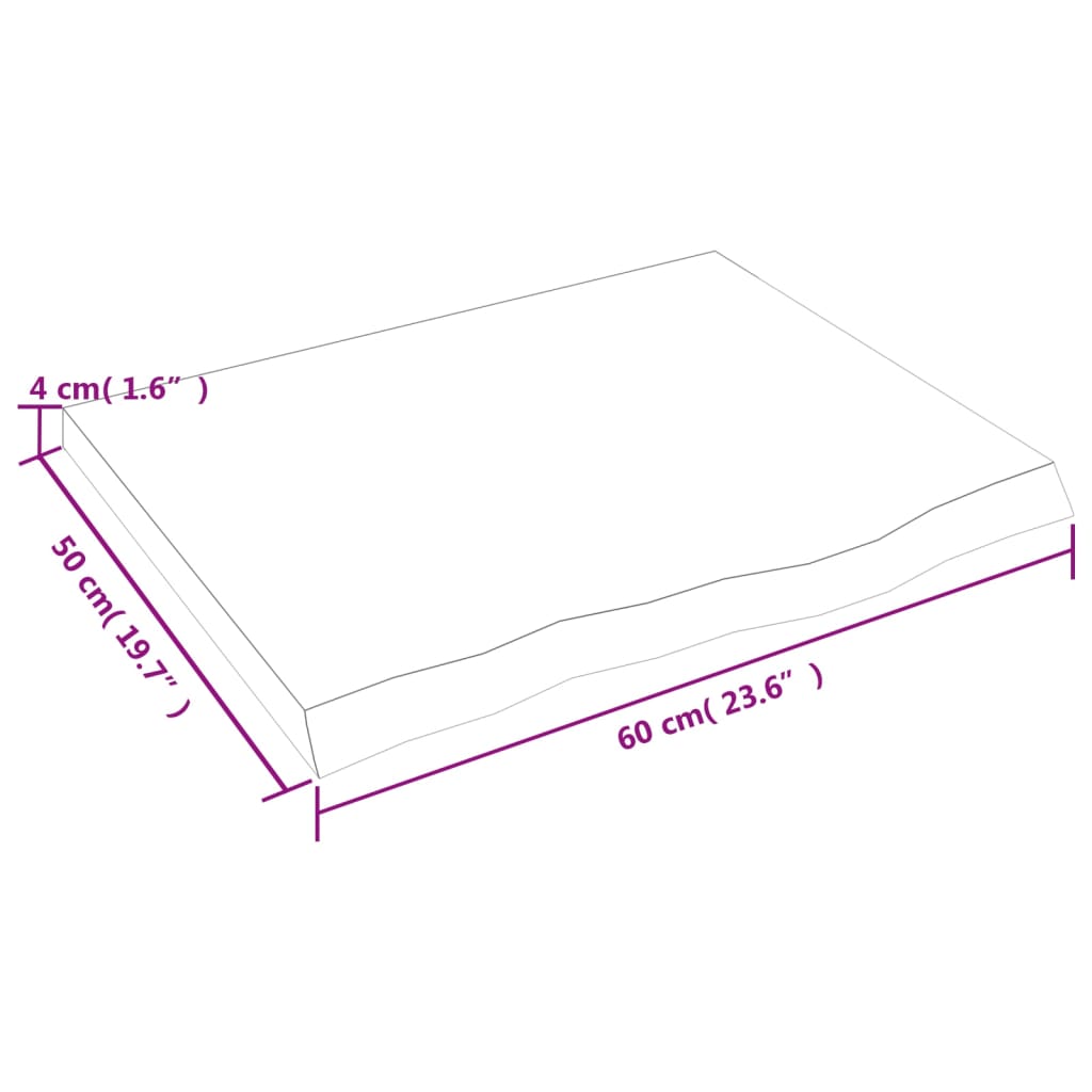 8720845833794_g_en_hd_6 vidaXL Bathroom Countertop Dark Brown 60x50x4 cm Treated Solid Wood - Image 8