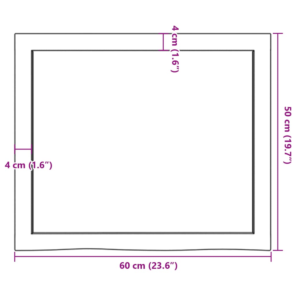 8720845833794_g_en_hd_7 vidaXL Bathroom Countertop Dark Brown 60x50x4 cm Treated Solid Wood - Image 9