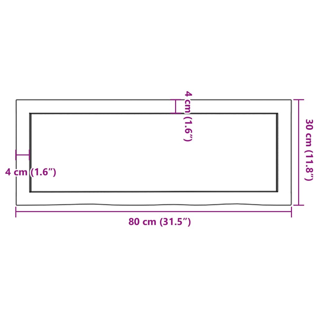 8720845833855_g_en_hd_7 vidaXL Bathroom Countertop Dark Brown 80x30x4 cm Treated Solid Wood - Image 9