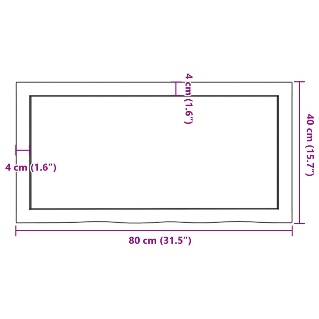 8720845833886_g_en_hd_7 vidaXL Bathroom Countertop Dark Brown 80x40x4 cm Treated Solid Wood - Image 9