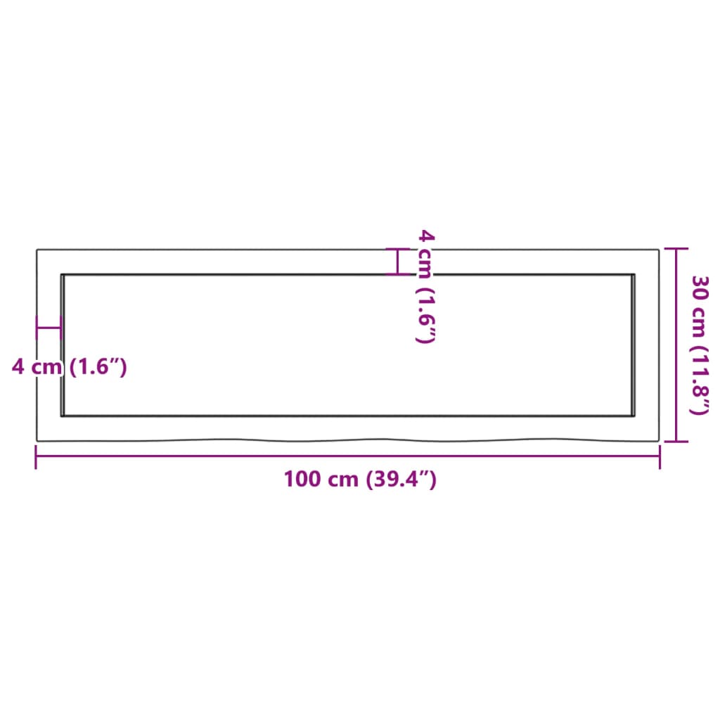 8720845833978_g_en_hd_7 vidaXL Bathroom Countertop Dark Brown 100x30x4 cm Treated Solid Wood - Image 9