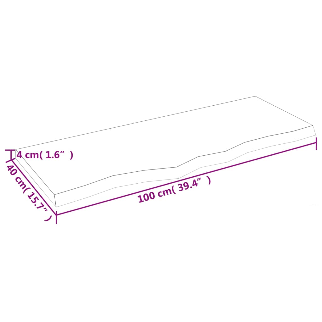 8720845834005_g_en_hd_6 vidaXL Bathroom Countertop Dark Brown 100x40x4 cm Treated Solid Wood - Image 8