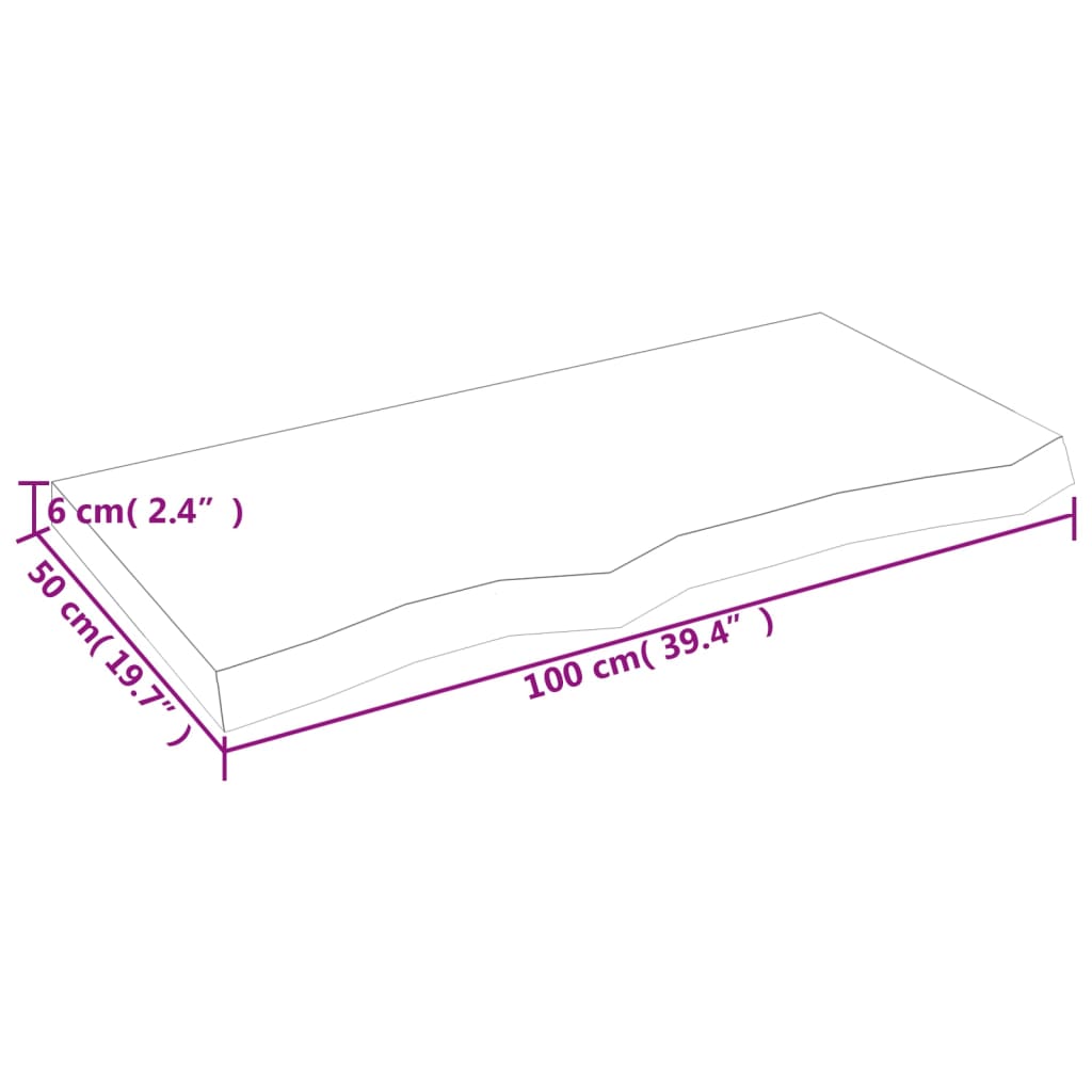 8720845834043_g_en_hd_6 vidaXL Bathroom Countertop Dark Brown 100x50x6 cm Treated Solid Wood - Image 8