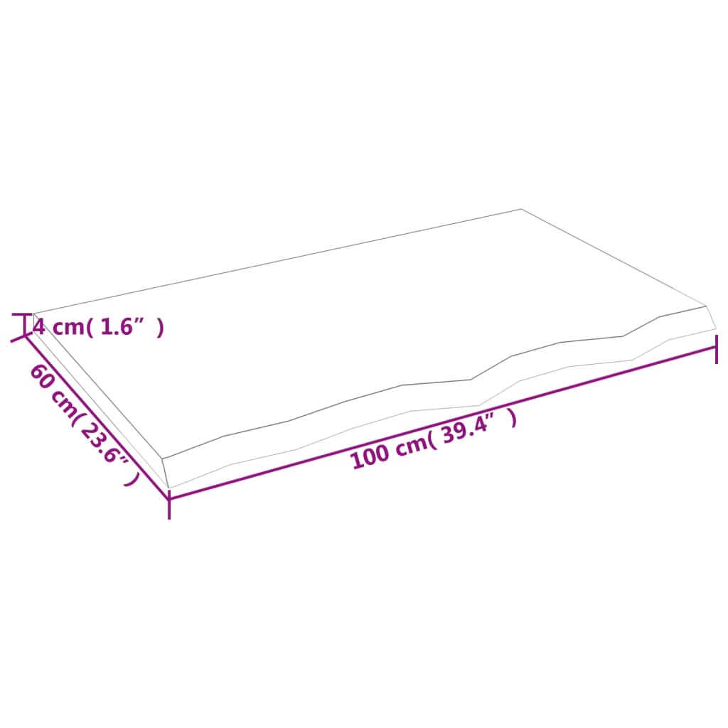 8720845834067_g_en_hd_6 vidaXL Bathroom Countertop Dark Brown 100x60x4 cm Treated Solid Wood - Image 8