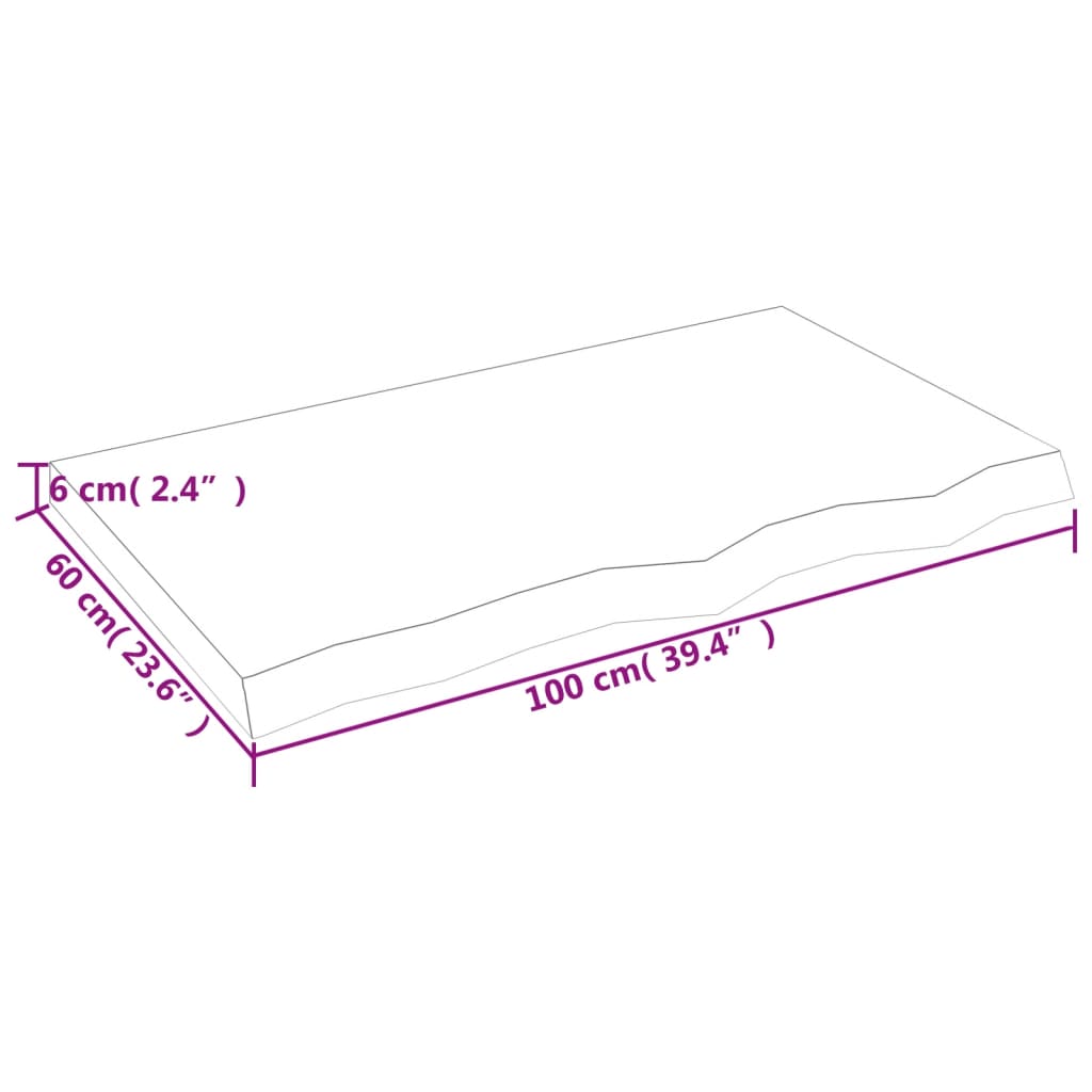 8720845834074_g_en_hd_6 vidaXL Bathroom Countertop Dark Brown 100x60x6 cm Treated Solid Wood - Image 8