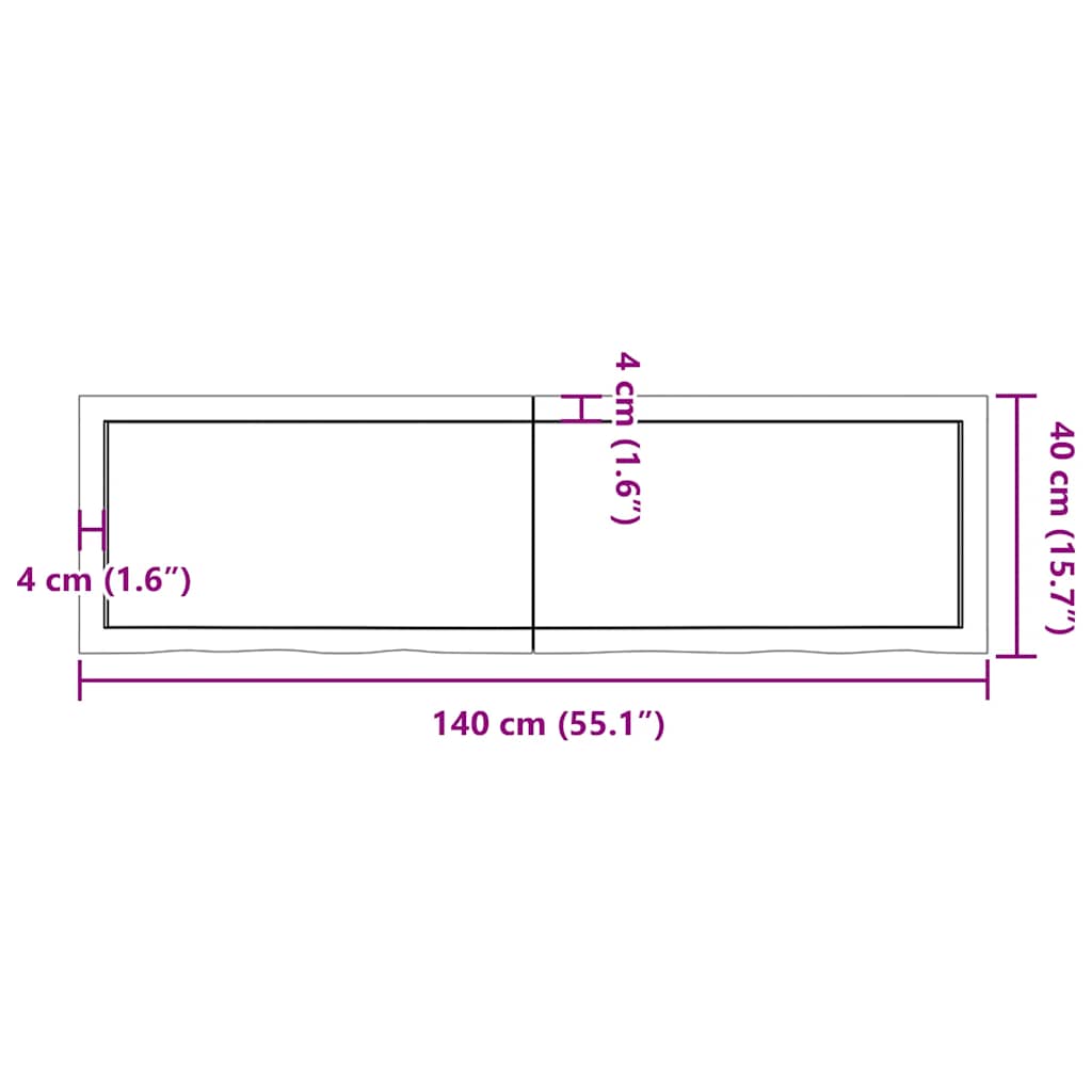 8720845834180_g_en_hd_9 vidaXL Bathroom Countertop Dark Brown 140x40x4 cm Treated Solid Wood - Image 11
