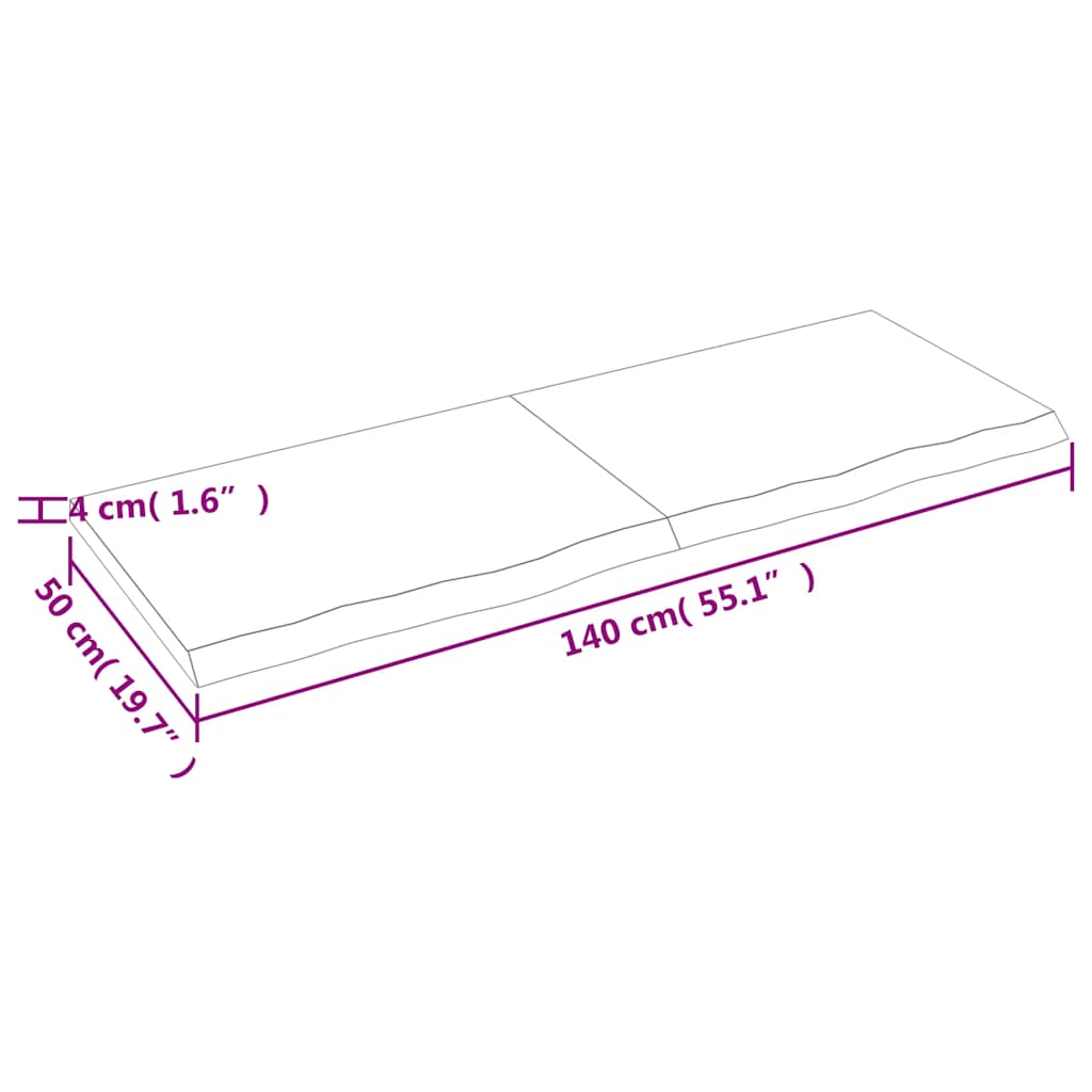 8720845834203_g_en_hd_8 vidaXL Bathroom Countertop Dark Brown 140x50x4 cm Treated Solid Wood - Image 10